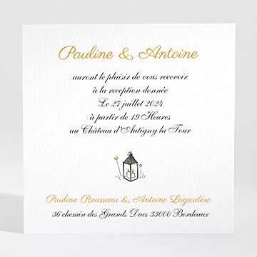 Carton d'invitation mariage réf. N3001418