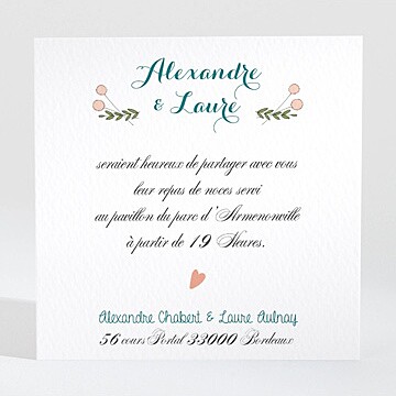 Carton d'invitation mariage réf. N3001426