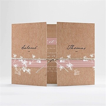 Faire-part mariage lierre grimpant