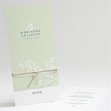 Menu mariage gravure chic