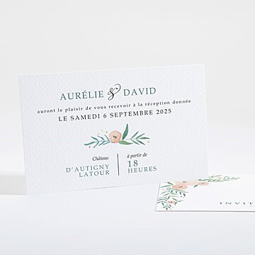 Carton d'invitation mariage réf. N16123
