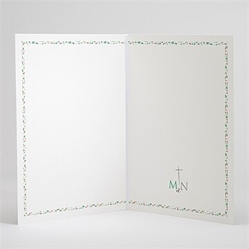 Livret de messe mariage vert et rose - Intérieur du livret