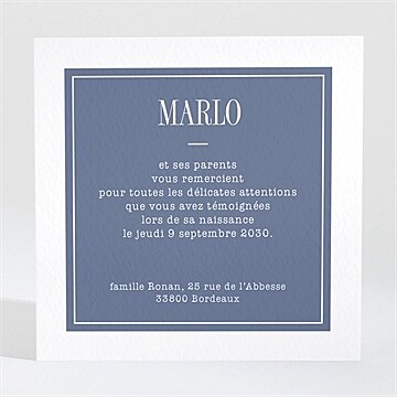 Remerciement naissance le voici