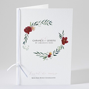 Livret de messe mariage jolis coquelicots