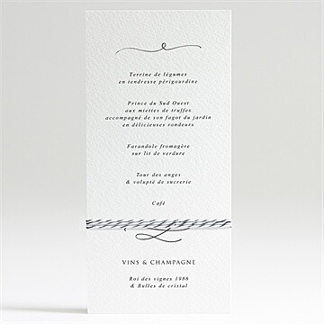 Menu mariage elle a dit oui - Dos du menu