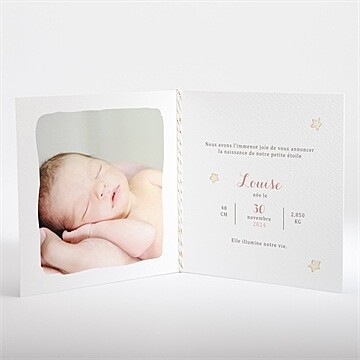 Faire-part naissance pêcheur d'étoile - Intérieur du faire-part