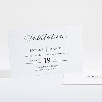 Carton d'invitation mariage réf. N16113