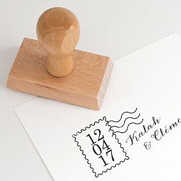 Tampon mariage courrier mariage - Détail du tampon