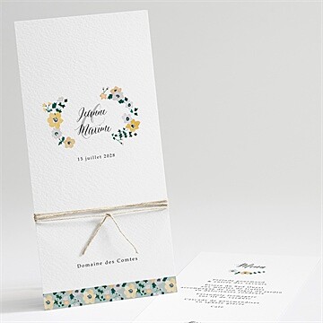 Menu mariage oui en relief