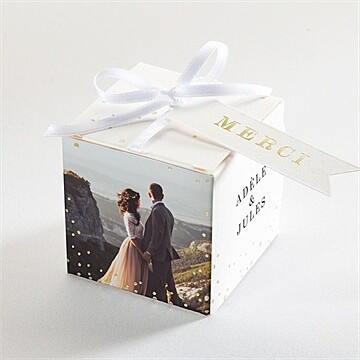 Boîte de dragées mariage notre horizon