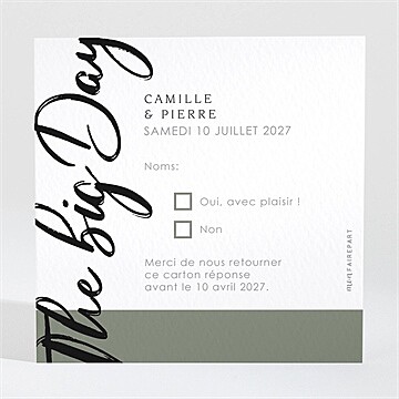Carton réponse mariage the big day