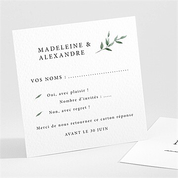 Carton réponse mariage a l'ombre de l'olivier