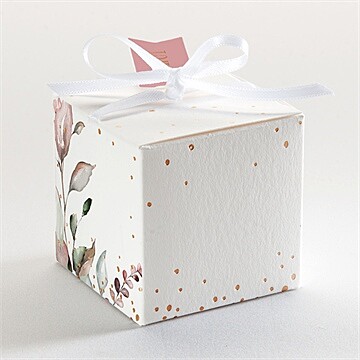 Boîte de dragées mariage baroque - Dos de la boîte