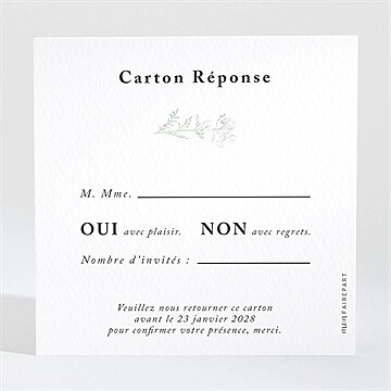 Carton réponse mariage belle nature