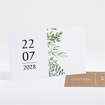 Carton réponse mariage nature chic