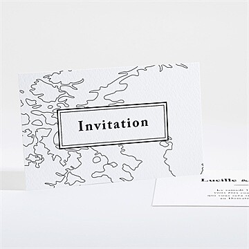 Carton d'invitation mariage réf. N16153