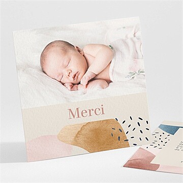 Remerciement naissance patchwork ethnique