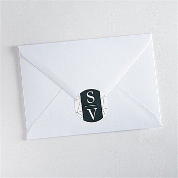 Sticker mariage géométrie enlacée - Mise en situation