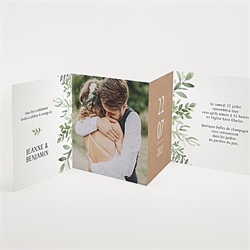 Faire-part mariage love power - Intérieur du faire-part