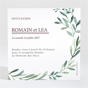 Carton d'invitation mariage réf. N3001560