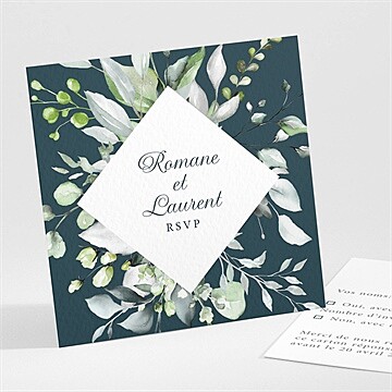 Carton réponse mariage composition florale