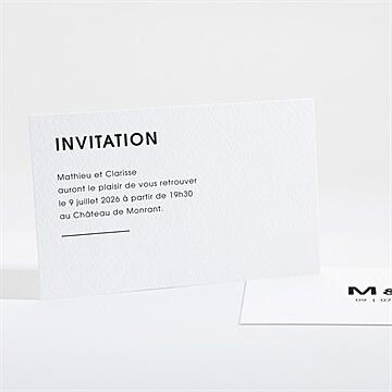 Carton d'invitation mariage réf. N16166