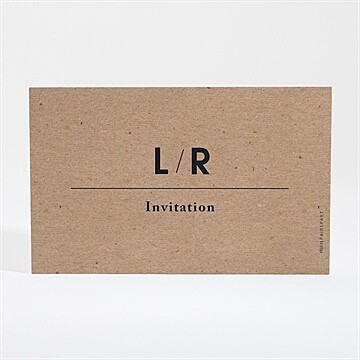 Carton d'invitation mariage romance vintage - Dos du carton