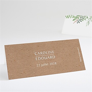 Marque-place mariage feuillage d'été