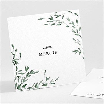 Remerciement baptême décoration végétale