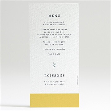 Menu baptême joli portrait - Dos du menu