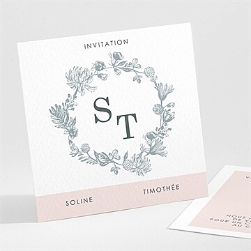 Carton d'invitation mariage réf. N301176