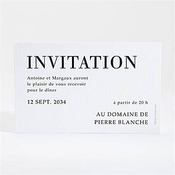 Carton d'invitation mariage réf. N16003