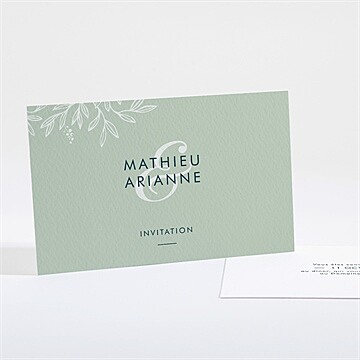 Carton d'invitation mariage esquisse argentée