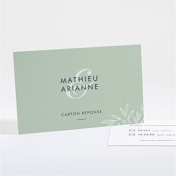 Carton réponse mariage esquisse argentée