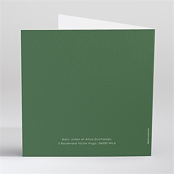 Faire-part mariage doux relief - Dos du faire-part