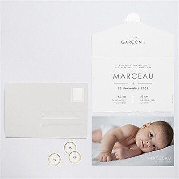 Faire-part naissance surprise all in one - Vue d'ensemble