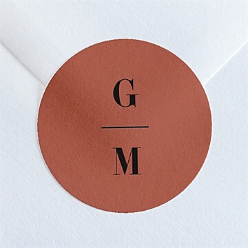 Sticker mariage en terracotta