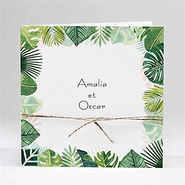 Faire-part mariage belle jungle