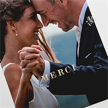 Remerciement mariage notre bouquet - Détail de la carte