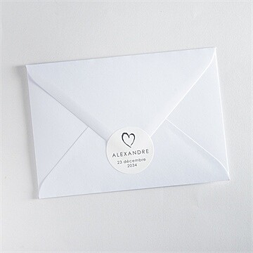 Sticker naissance notre coeur - Mise en situation