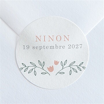 Sticker naissance délicatement