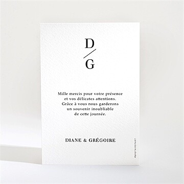 Remerciement mariage black et pastel - Dos de la carte