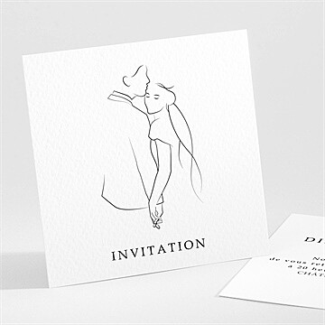 Carton d'invitation mariage réf. N301231