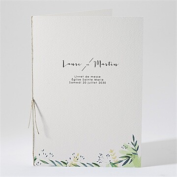 Livret de messe mariage univers végétal