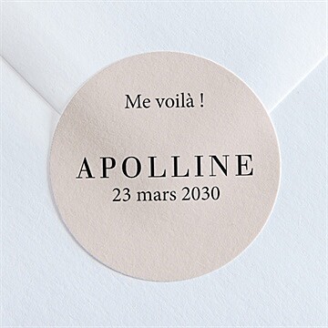 Sticker naissance tendre cadre