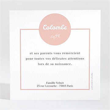Remerciement naissance sous toutes les coutures