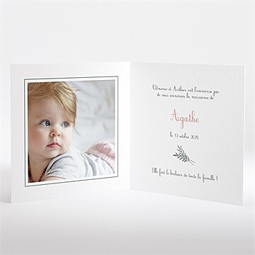 Faire-part naissance mes petites affaires - Intérieur du faire-part