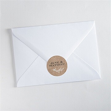 Sticker mariage kraft en folie - Mise en situation