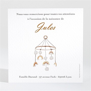 Remerciement naissance moment de douceur