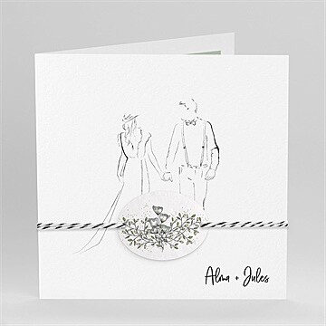 Faire-part mariage beauté à fleurir